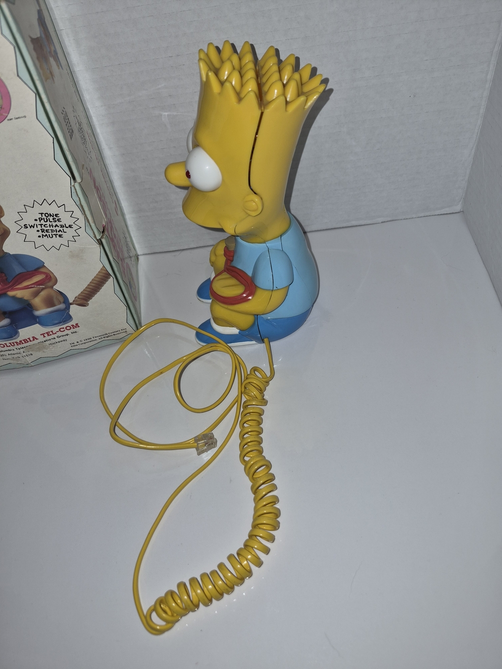 Vintage The Simpsons Bart Simpson Character Phone Columbia Communications - Picture 4 of 7